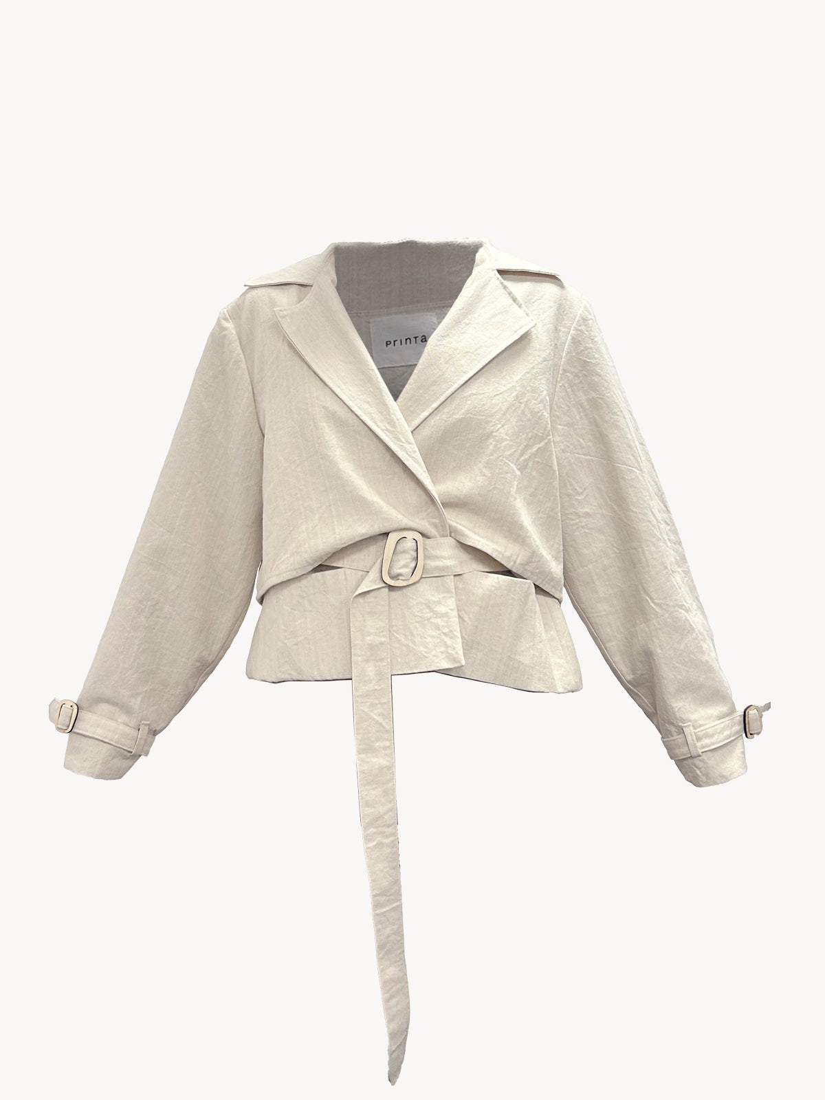 Natural short women's balloon jacket