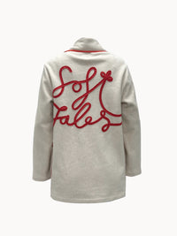 Natúr női sálas kabát