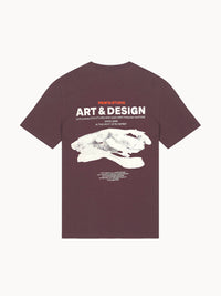 "Art and design" barna férfi póló