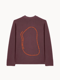 "Printa studio" burgundy férfi hosszú ujjú póló