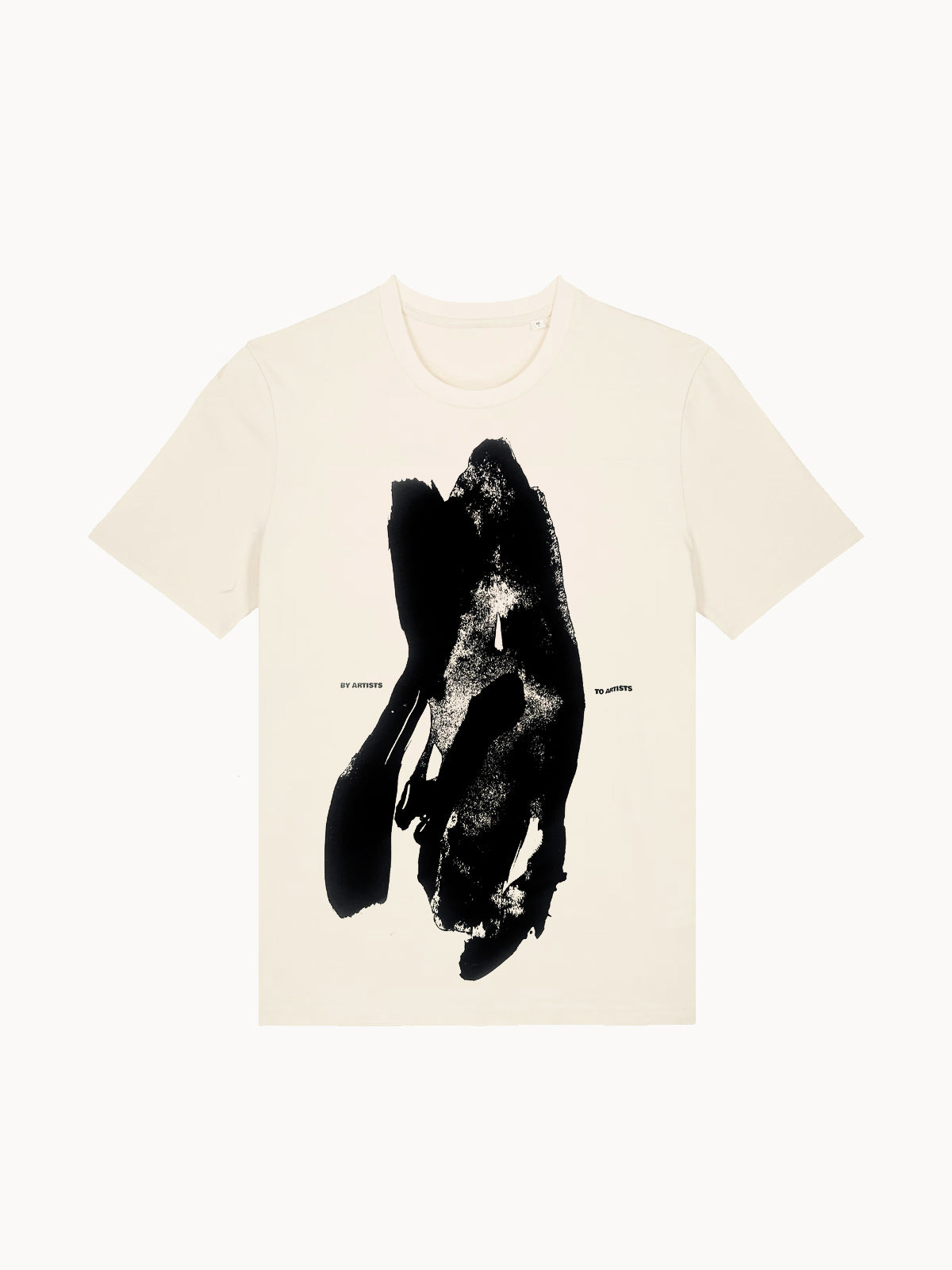 "by artists to artists" natúr férfi póló