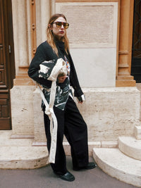 Black women's barrel pants