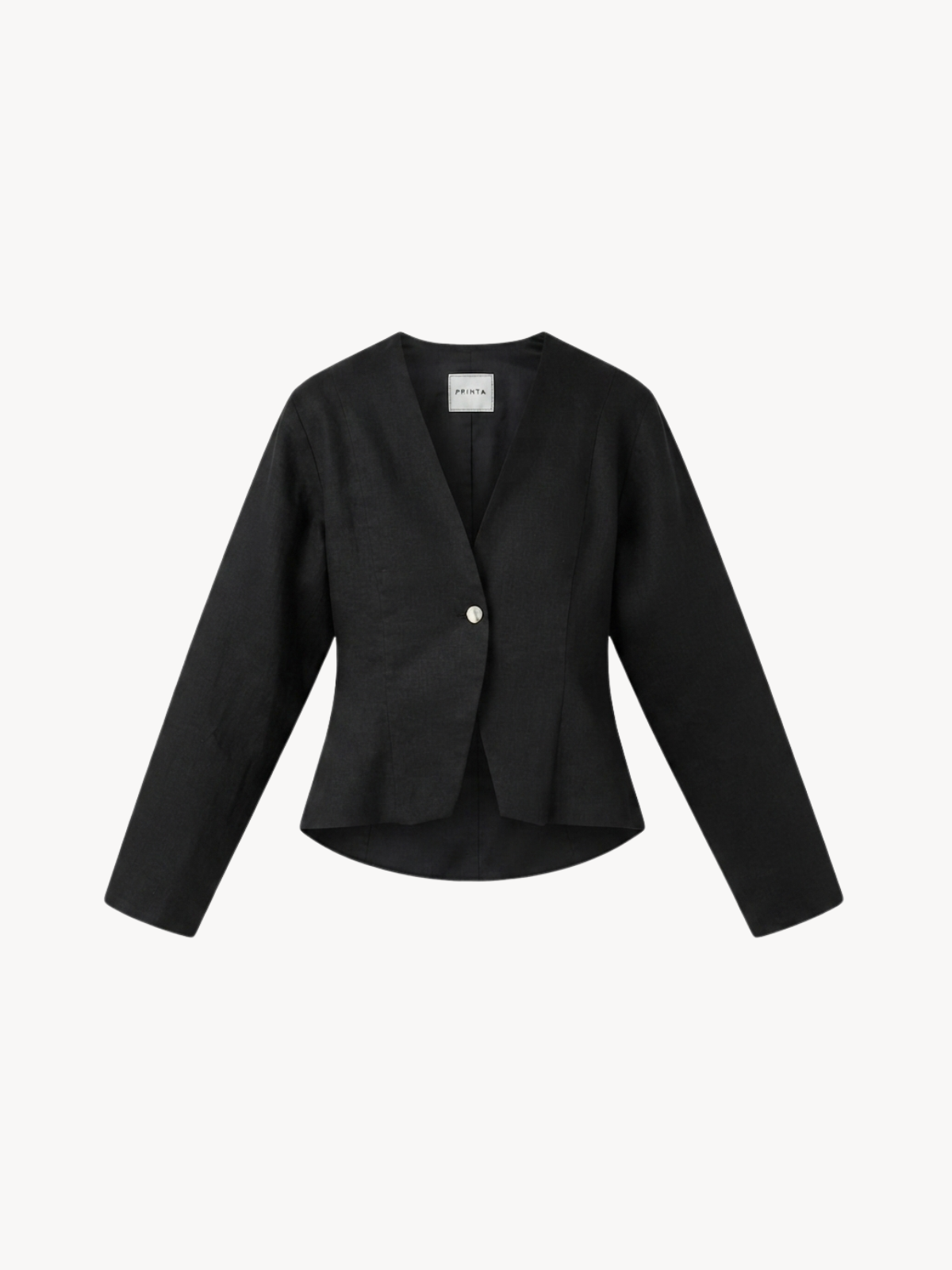 Black linen women's jacket