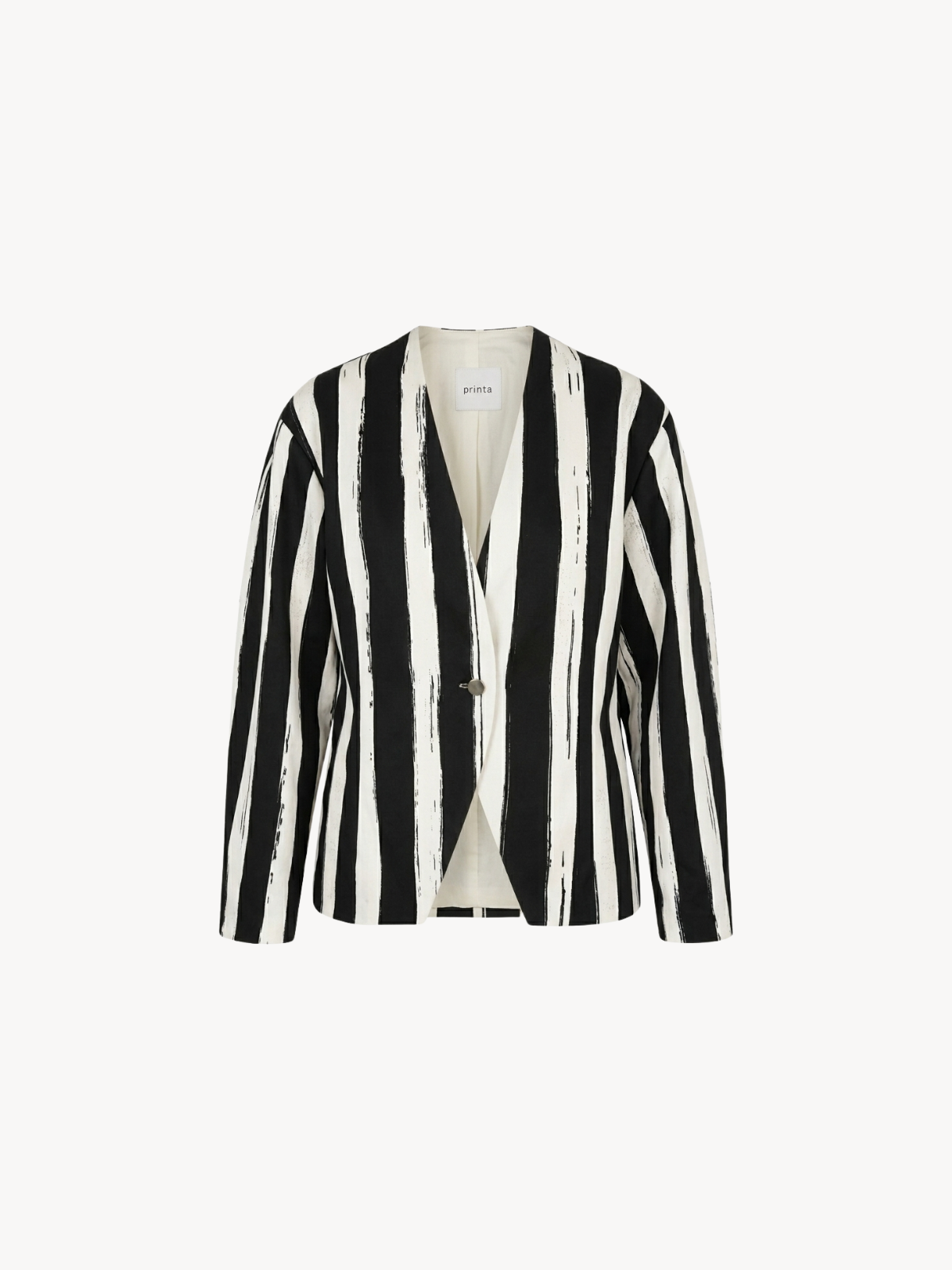 Natural and black striped women's jacket