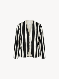 Natural and black striped women's jacket
