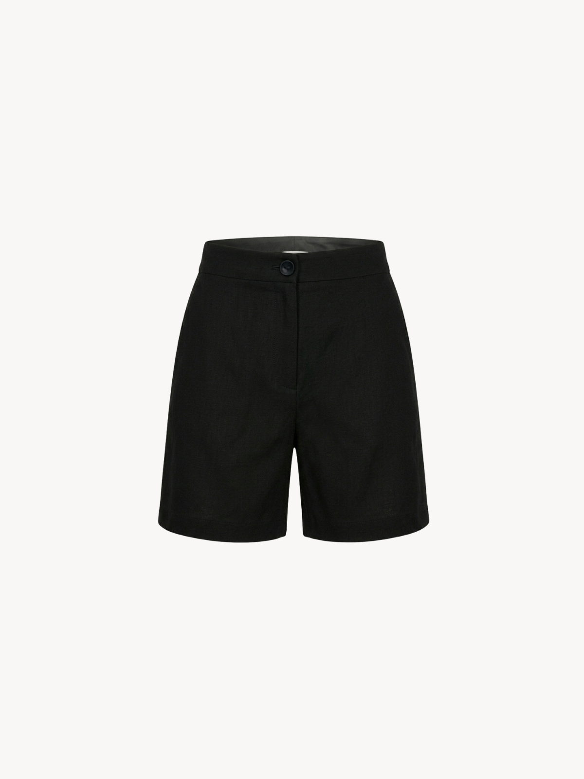 Black linen women's shorts