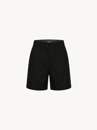 Black linen women's shorts