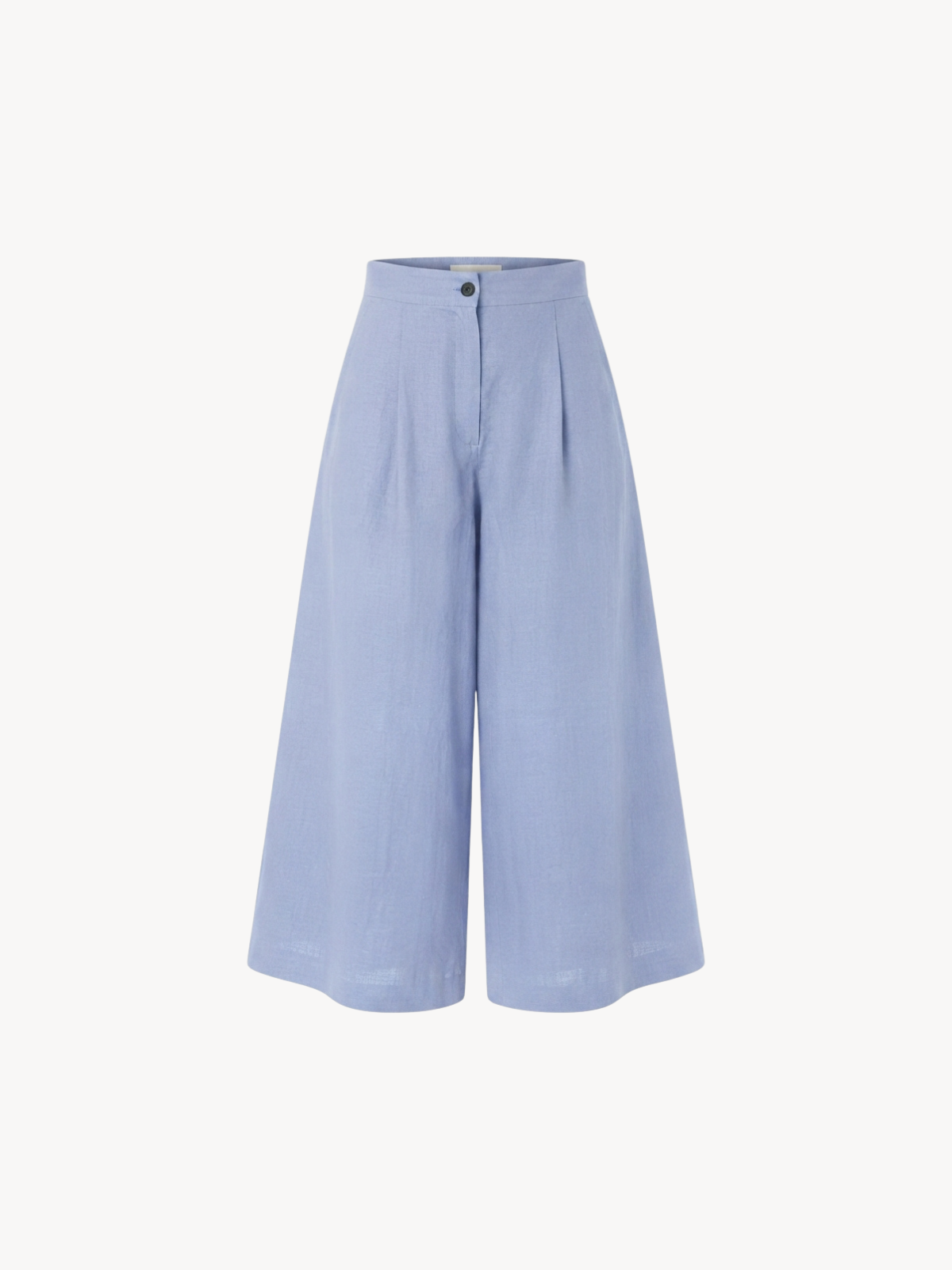 Purple linen women's culotte trousers