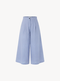 Purple linen women's culotte trousers