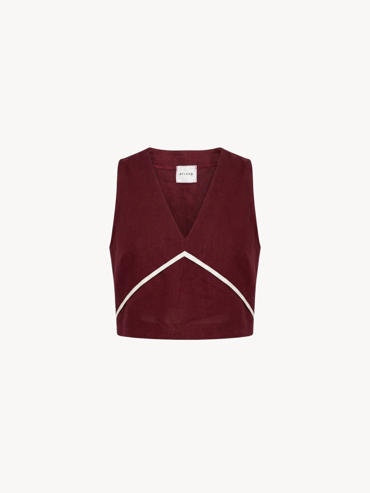 Burgundy linen top