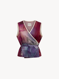 Burgundy Haze Overlap Women's Top