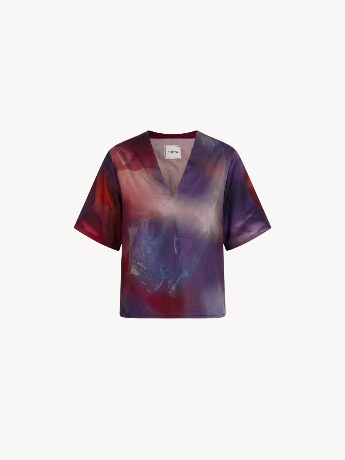 Burgundy Haze women's short-sleeved blouse