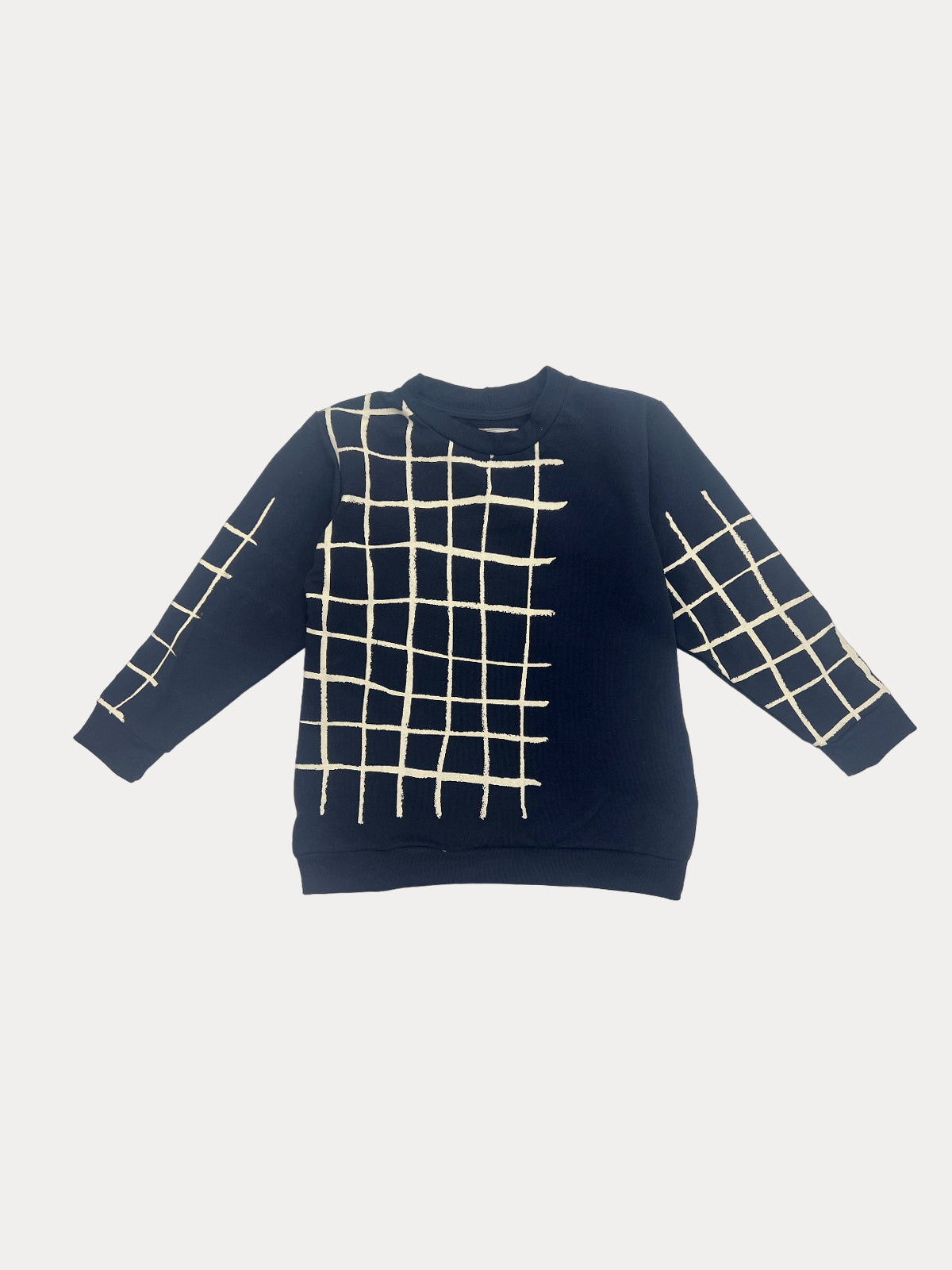 Grid dark blue children's sweater