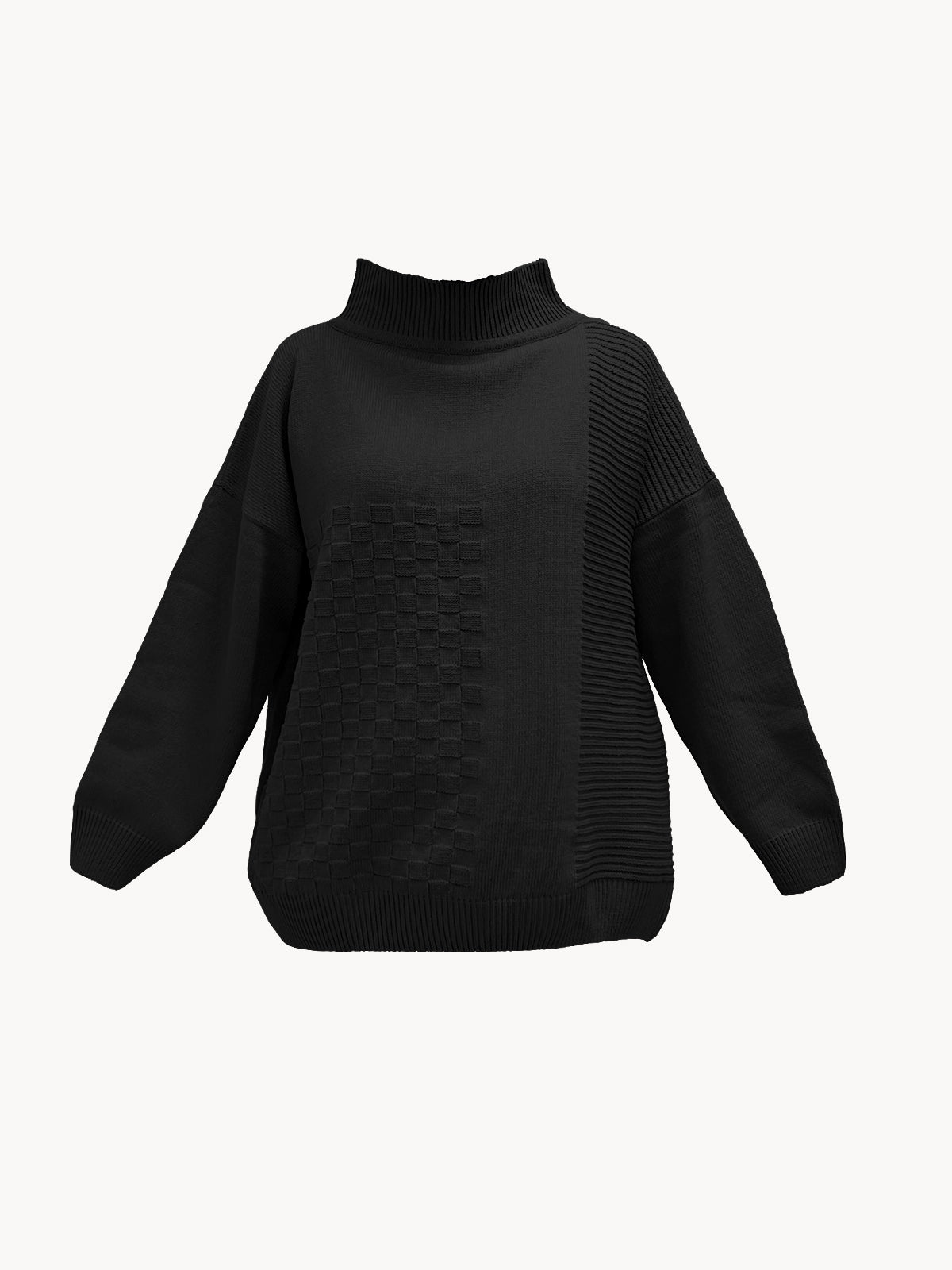 Black knitted oversized unisex sweater