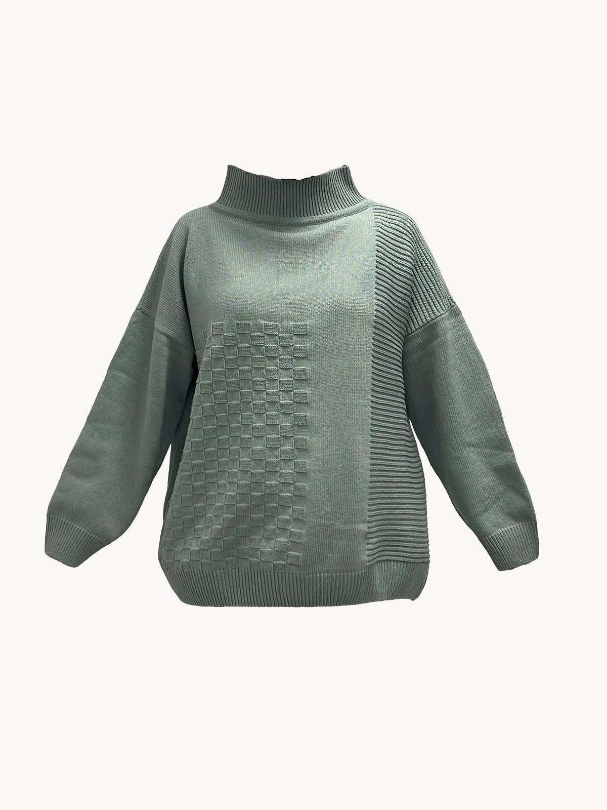 Mint knitted oversized unisex sweater