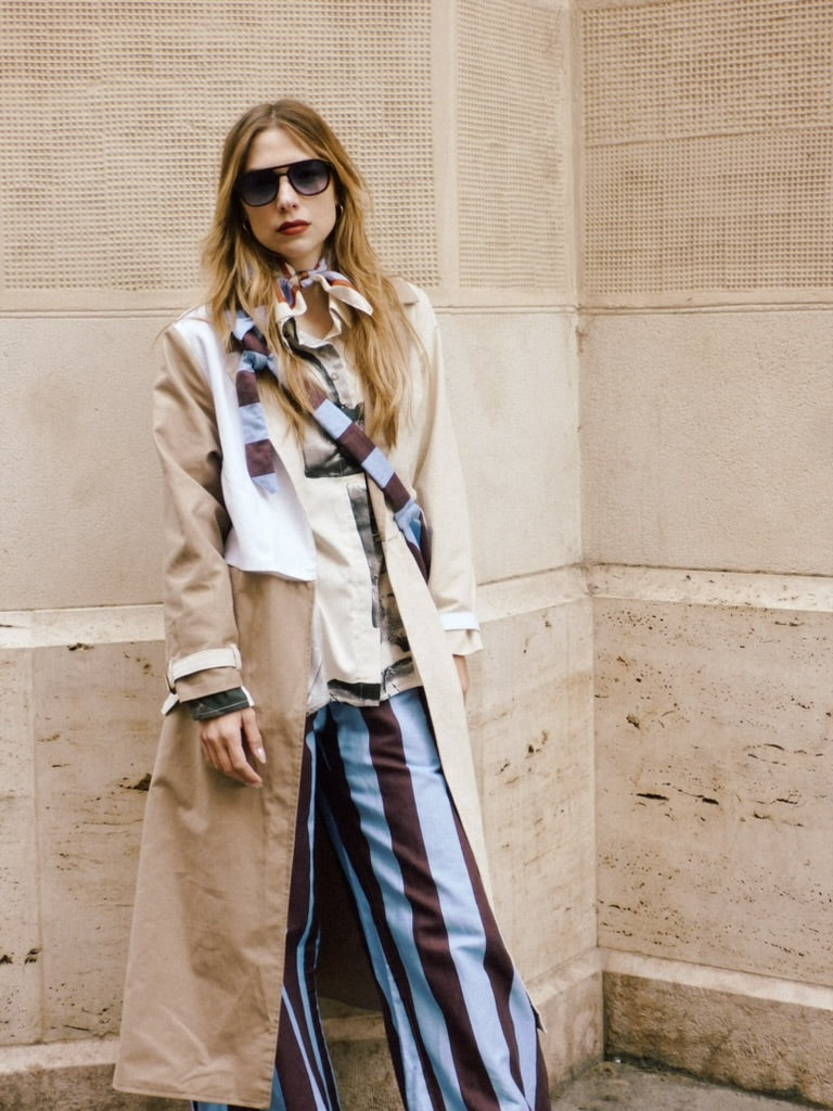 Patchwork balloon jacket