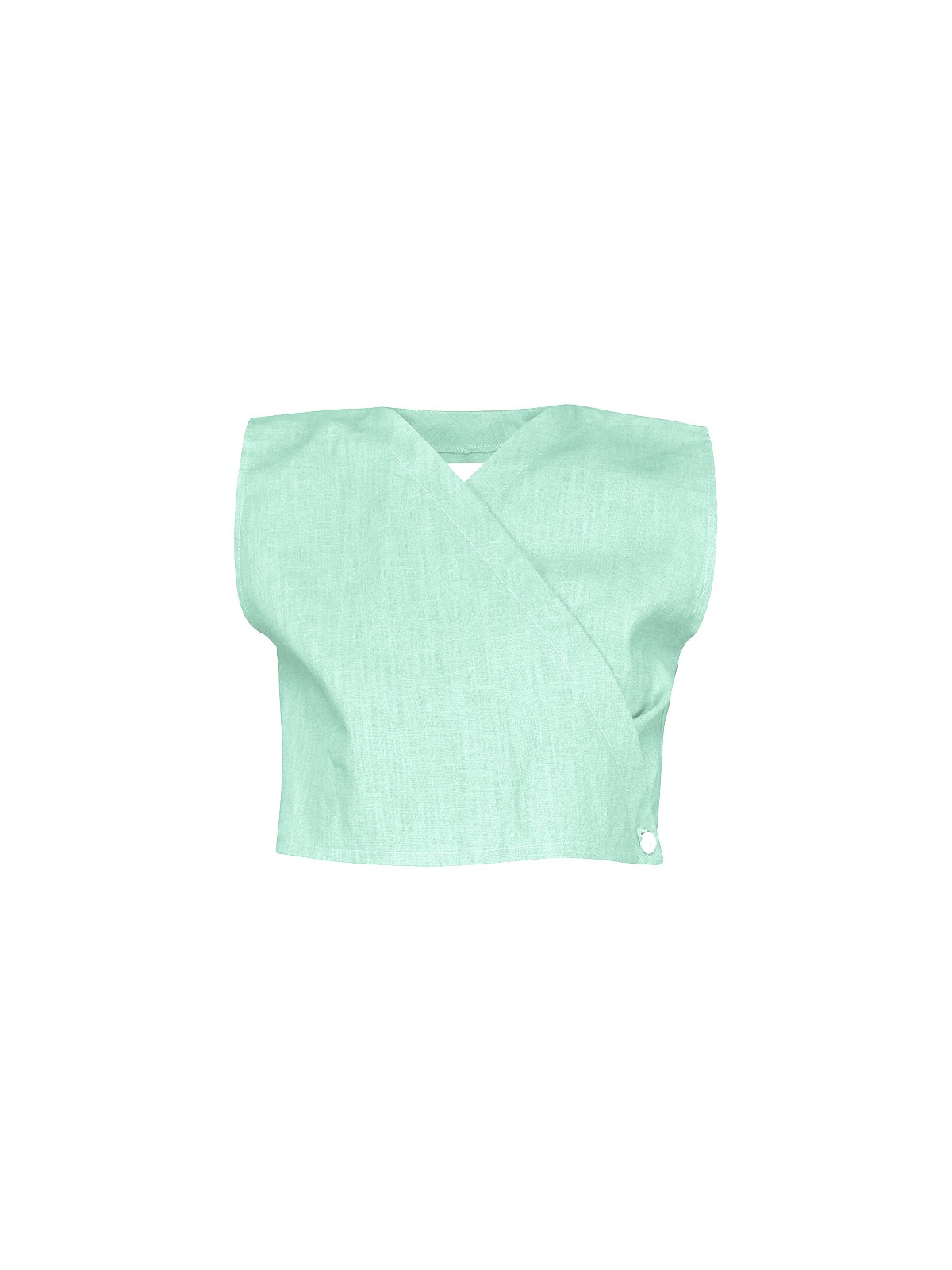 Light mint women's wrap top