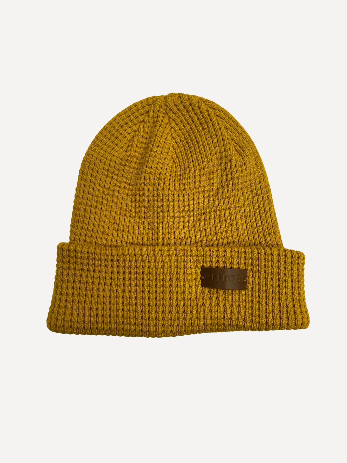 "Printa" mustard knitted cap