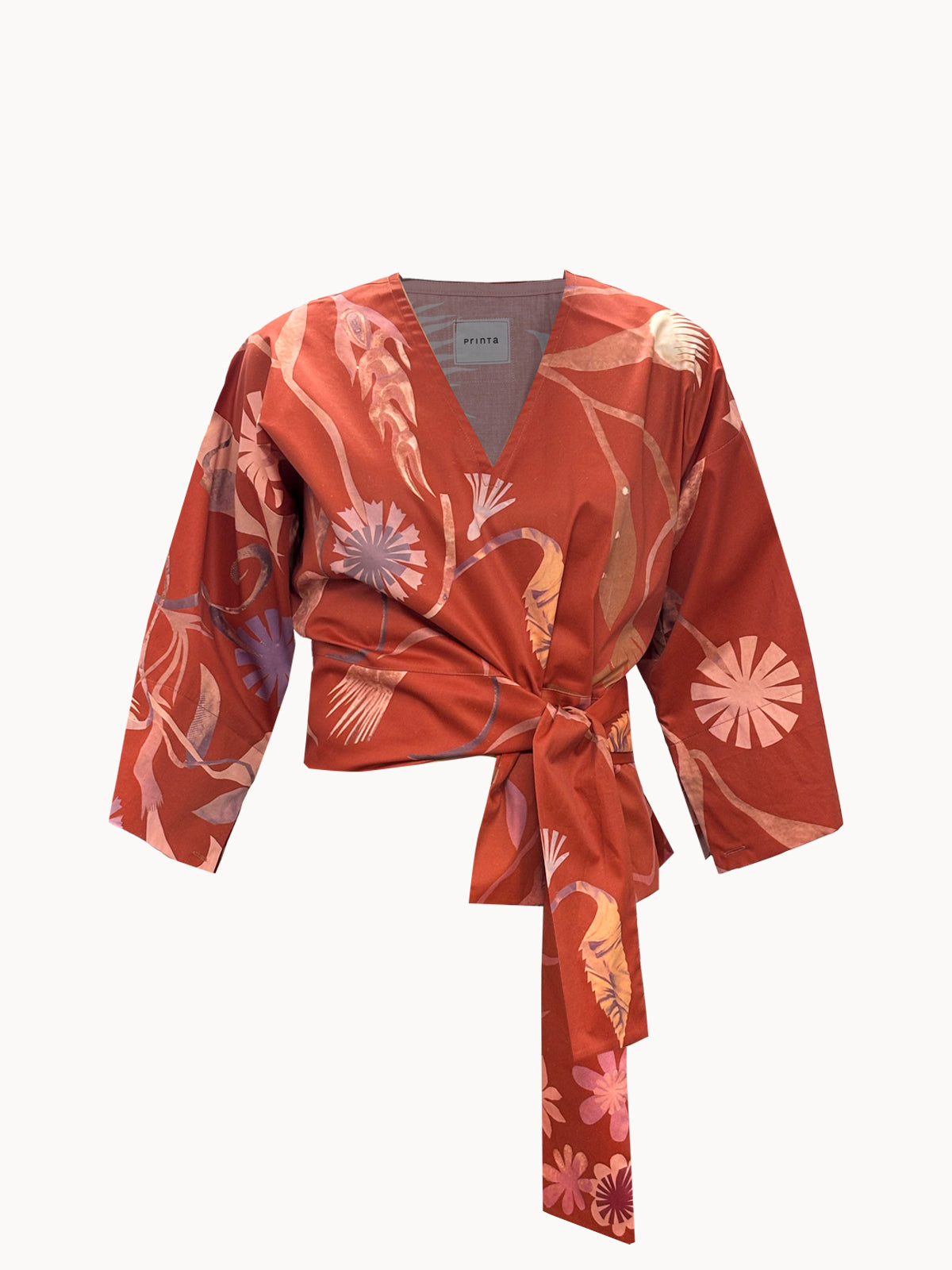 Printa Edition x Koleszár Stella ZW V-nyakú megkötős női blúz