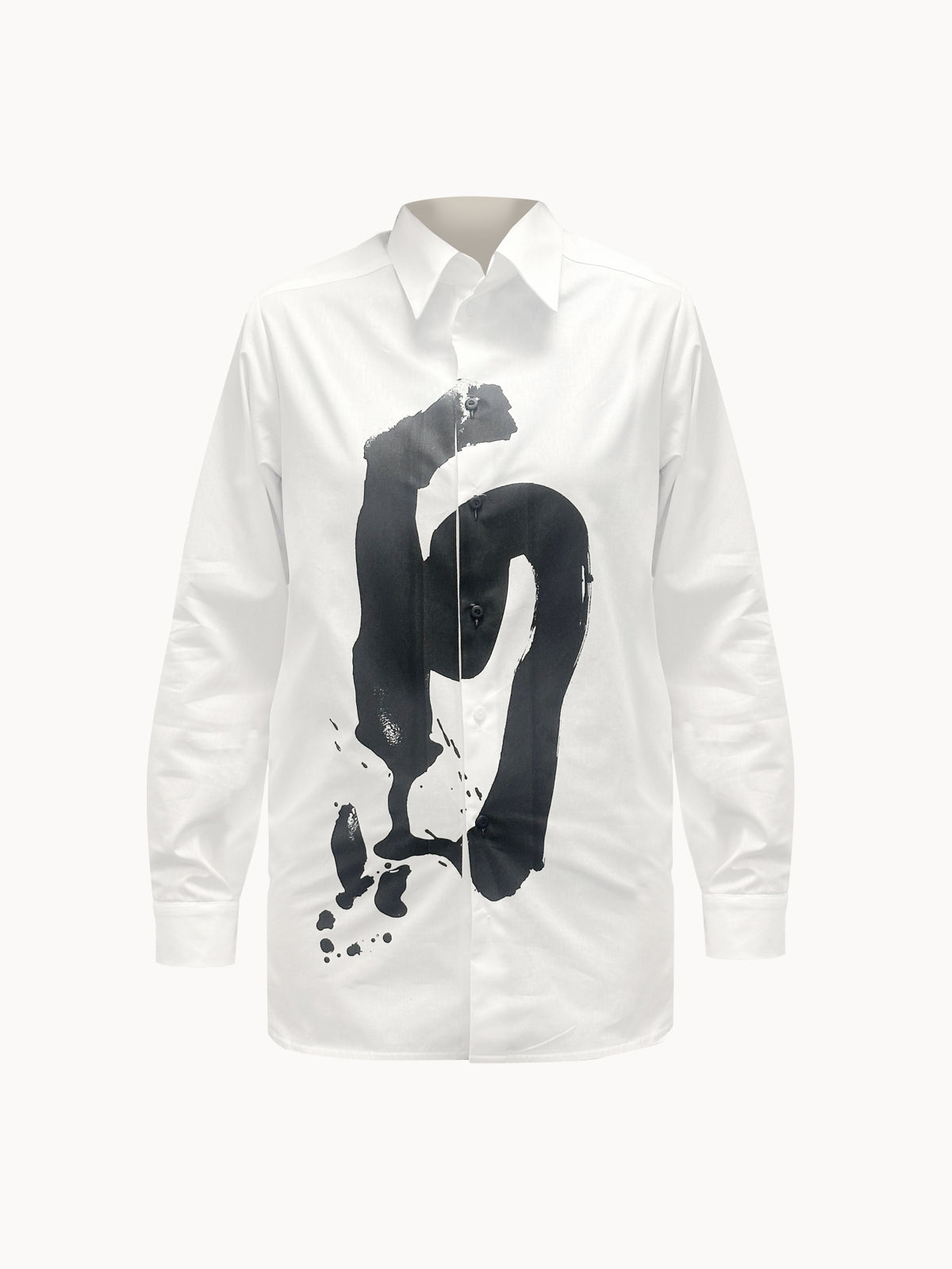 "Brush stain" fehér női oversized ing