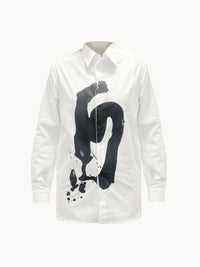 "Brush stain" fehér női oversized ing