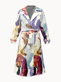 Symbols women's long puffer jacket