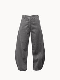 Grey corduroy barrel pants