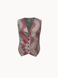 Vague immense grey-purple women's vest
