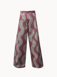 Vague immense grey-purple women's loose pants