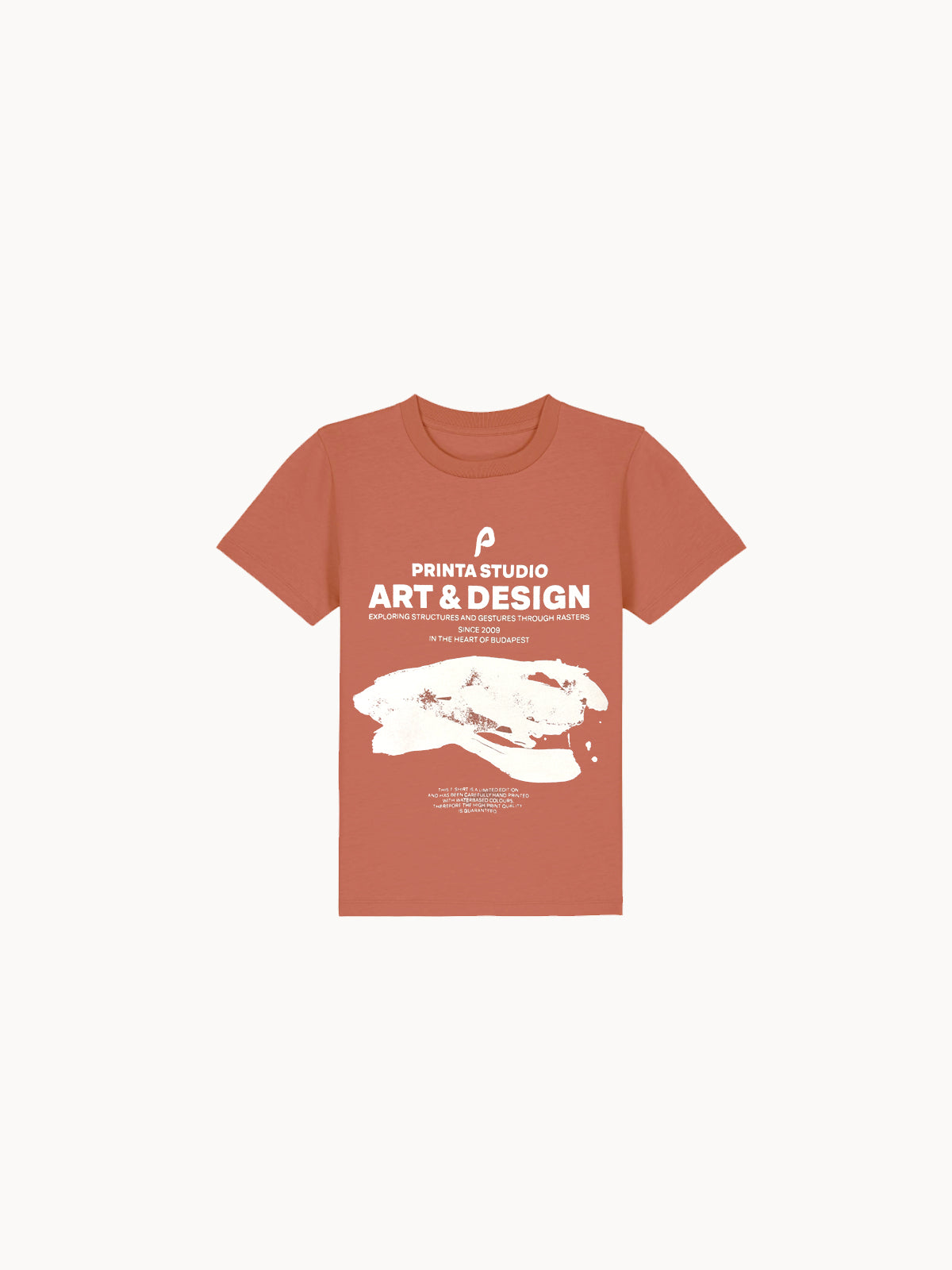 "Art and design" barna gyermek póló