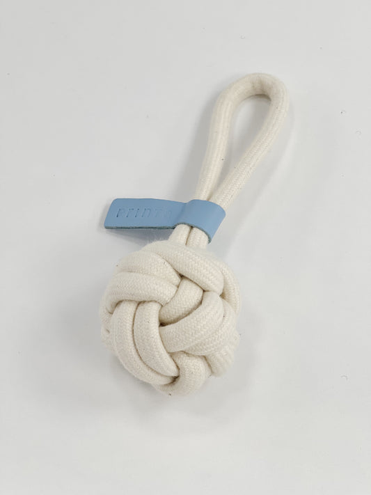 Natural rope knotted dog toy