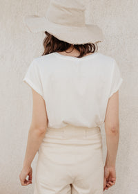 Balaton mintás fehér női póló