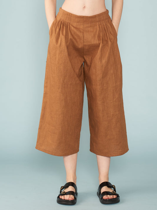 Mustár női culotte nadrág