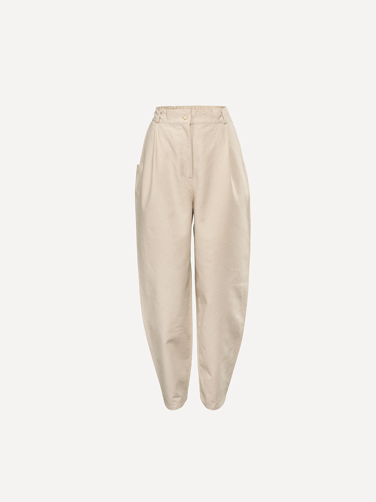 Slouchy women's pants in natural cotton canvas