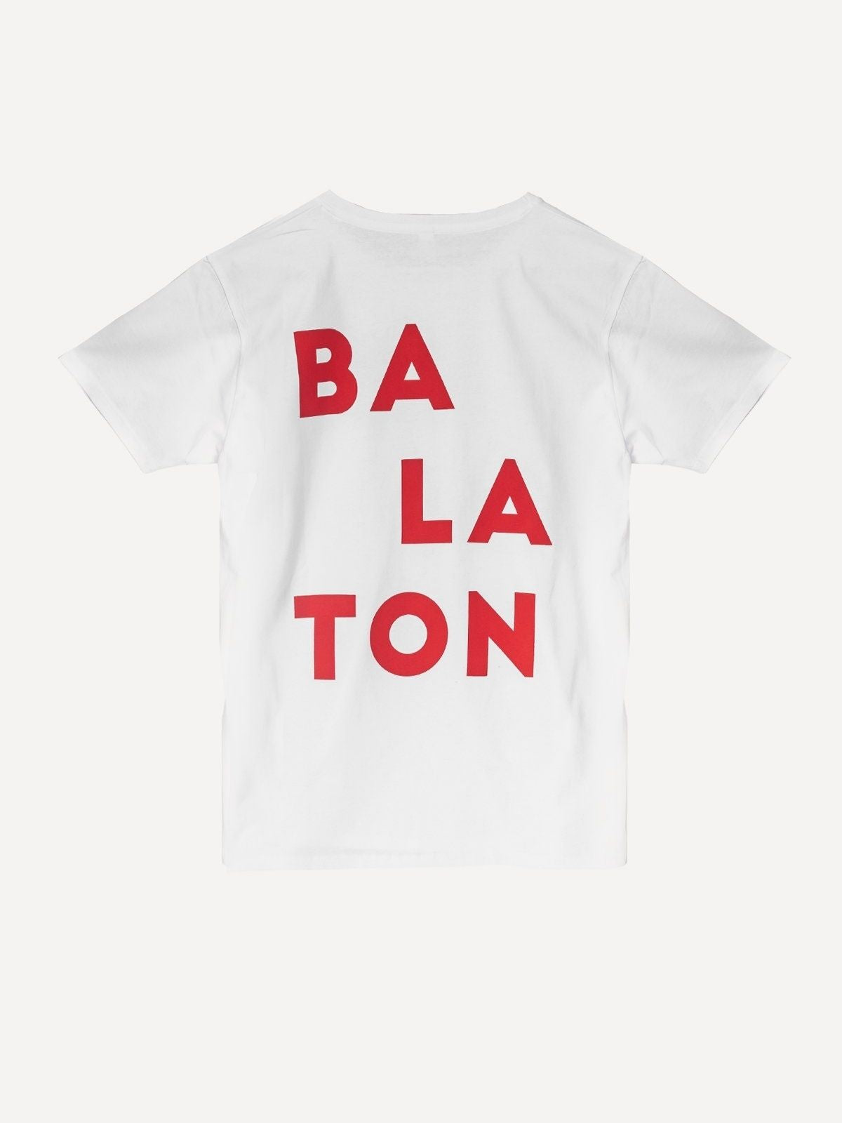 Balaton mintás fehér férfi póló