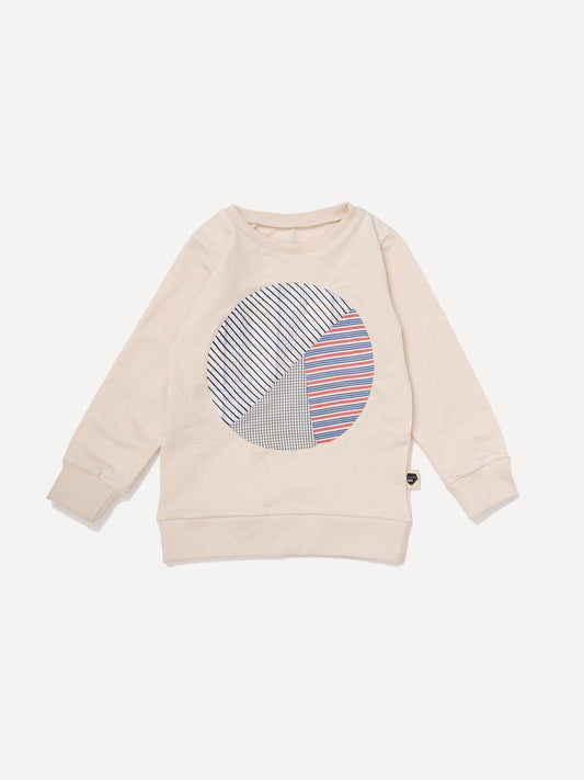 Natural children's sweater with shirt lining
