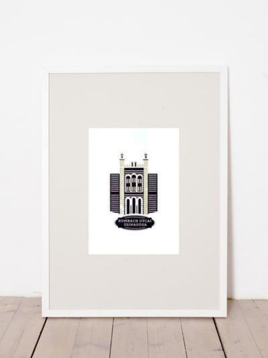 RUMBACH SEBESTÉN STREET SYNAGOGUE white graphics - Zita Majoros