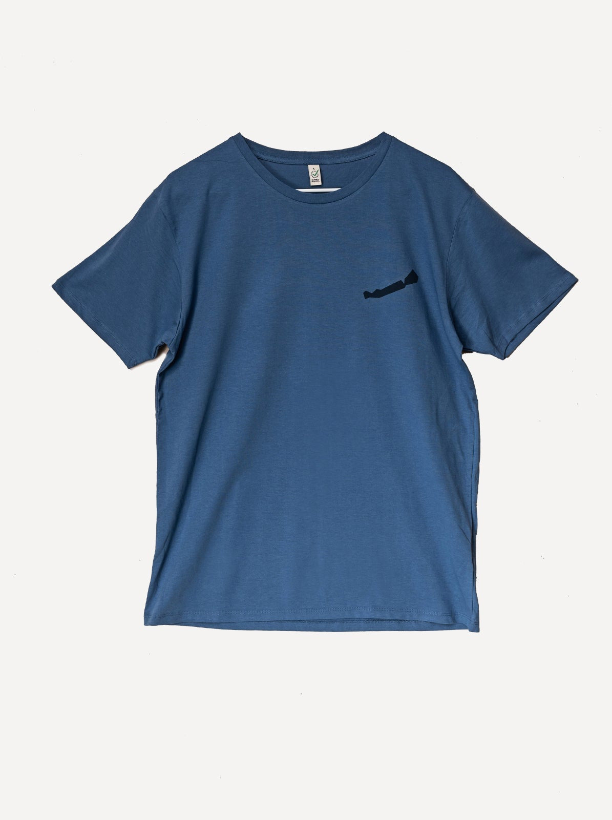 Blue men's t-shirt with Balaton circle pattern