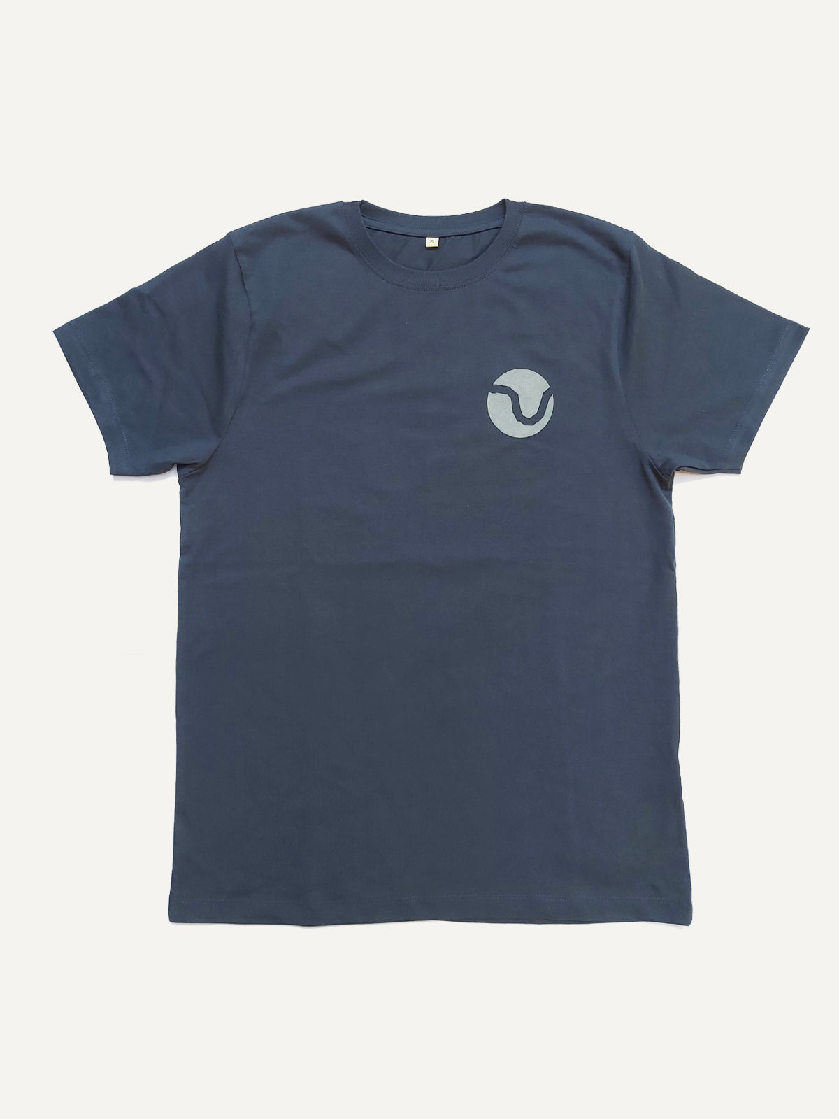 Blue men's t-shirt with Danube Bend pattern