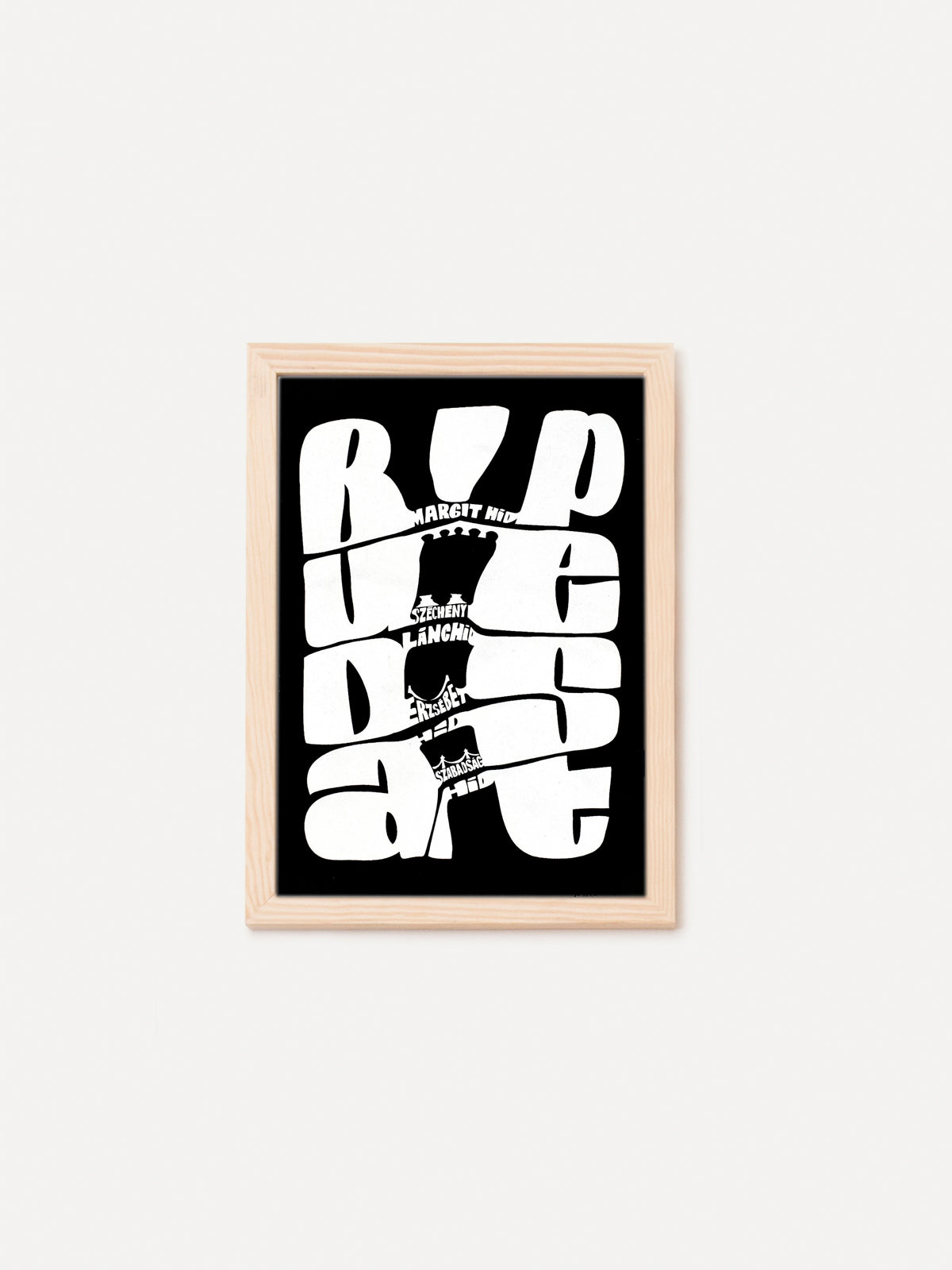 BUDAPEST BRIDGES white small graphic - Zita Majoros