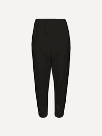 Black french terry rubber women's trousers