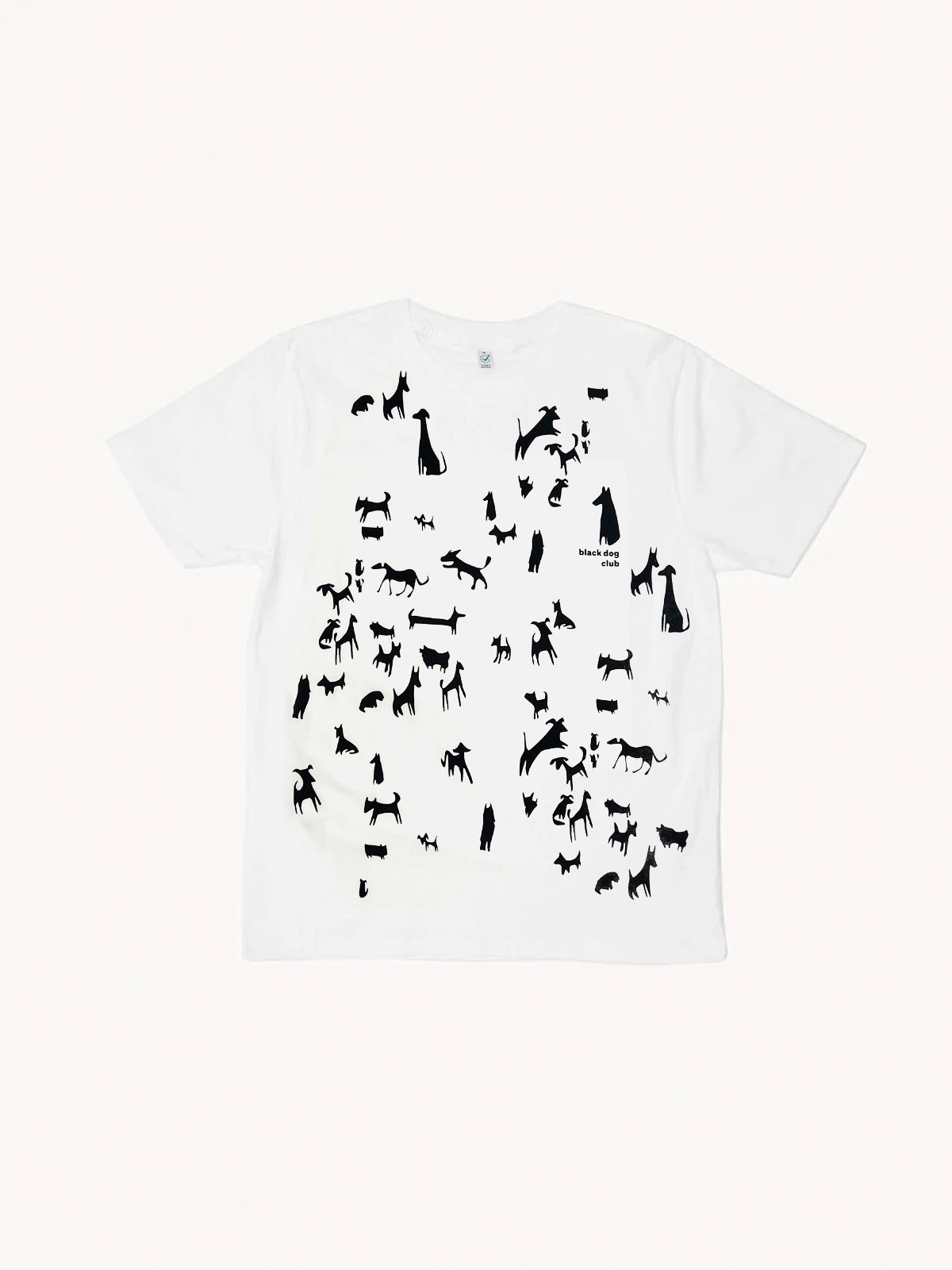 Black dog club printed t-shirt