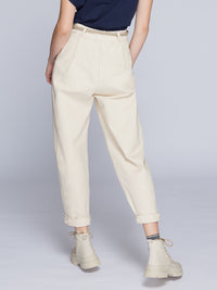 Slouchy women's pants in natural cotton canvas