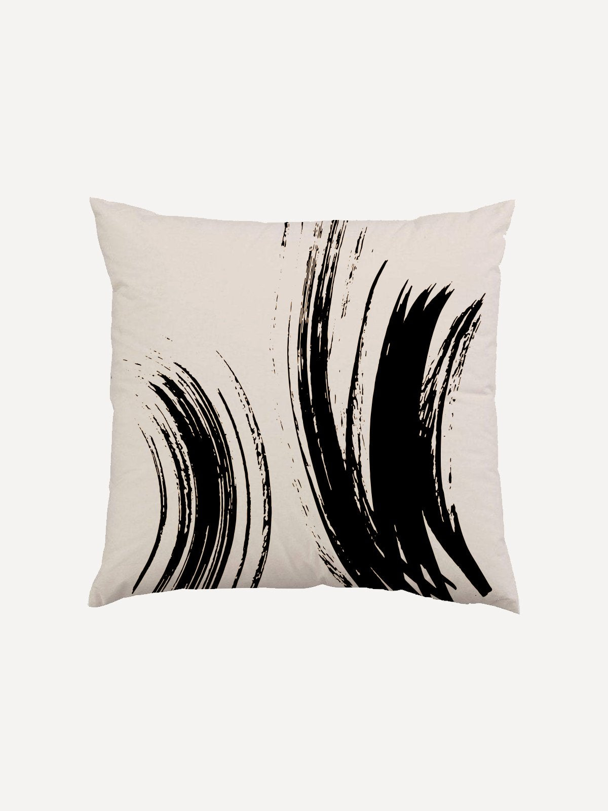 Natural color brush stroke pillow cover