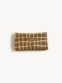 Square brown leather wallet