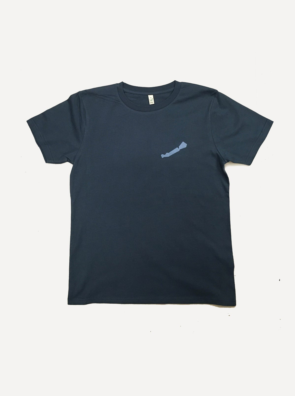 Dark blue men's t-shirt with Balaton pattern