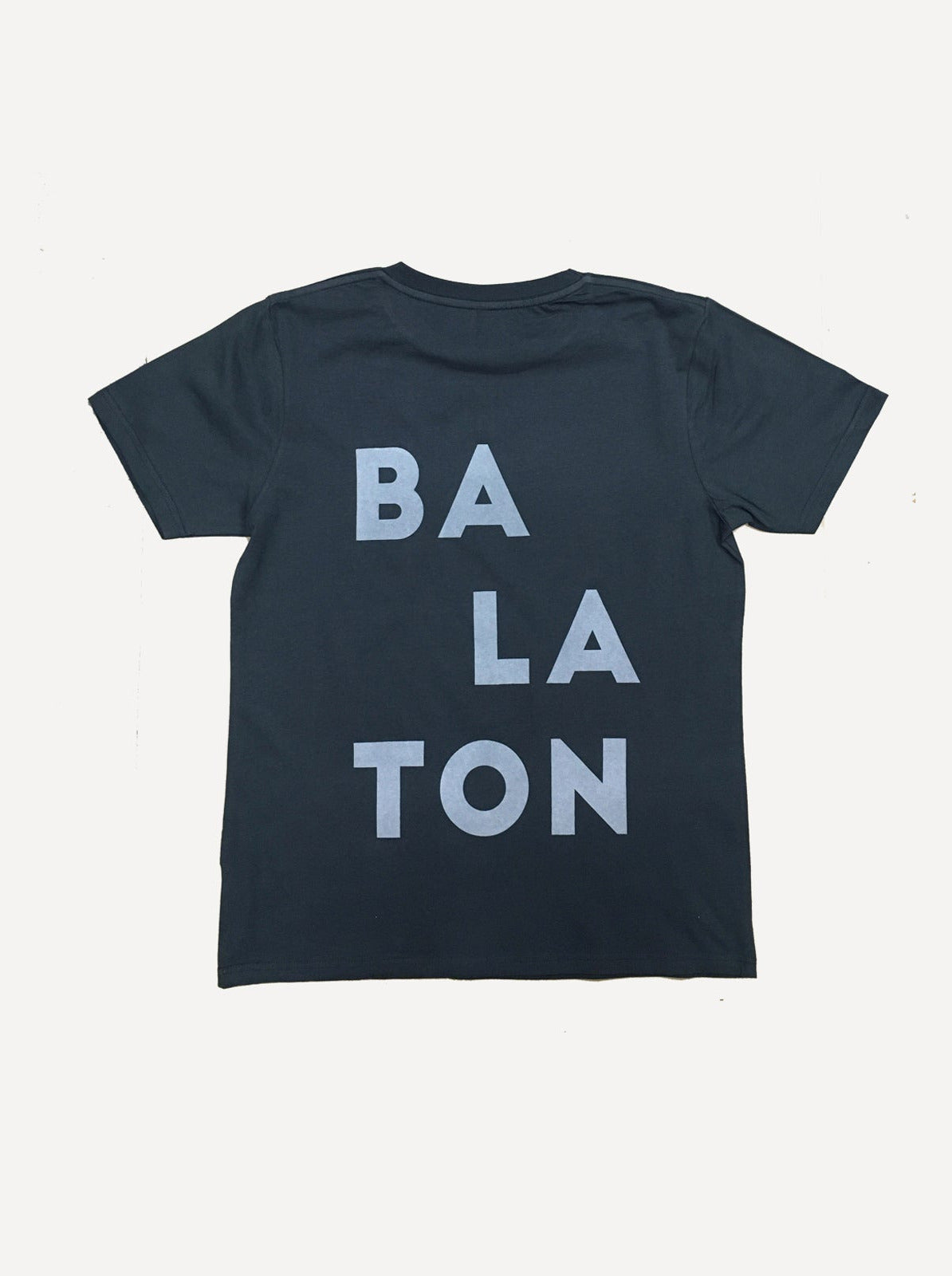 Dark blue men's t-shirt with Balaton pattern